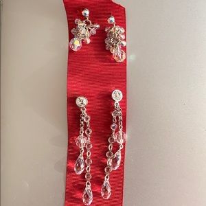 Earrings - crystal post drop earrings